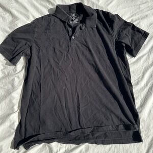 Men's Polo Style T.shirt by GEORGE,  Black Cotton Silk blend‎ Size Large (42-44)